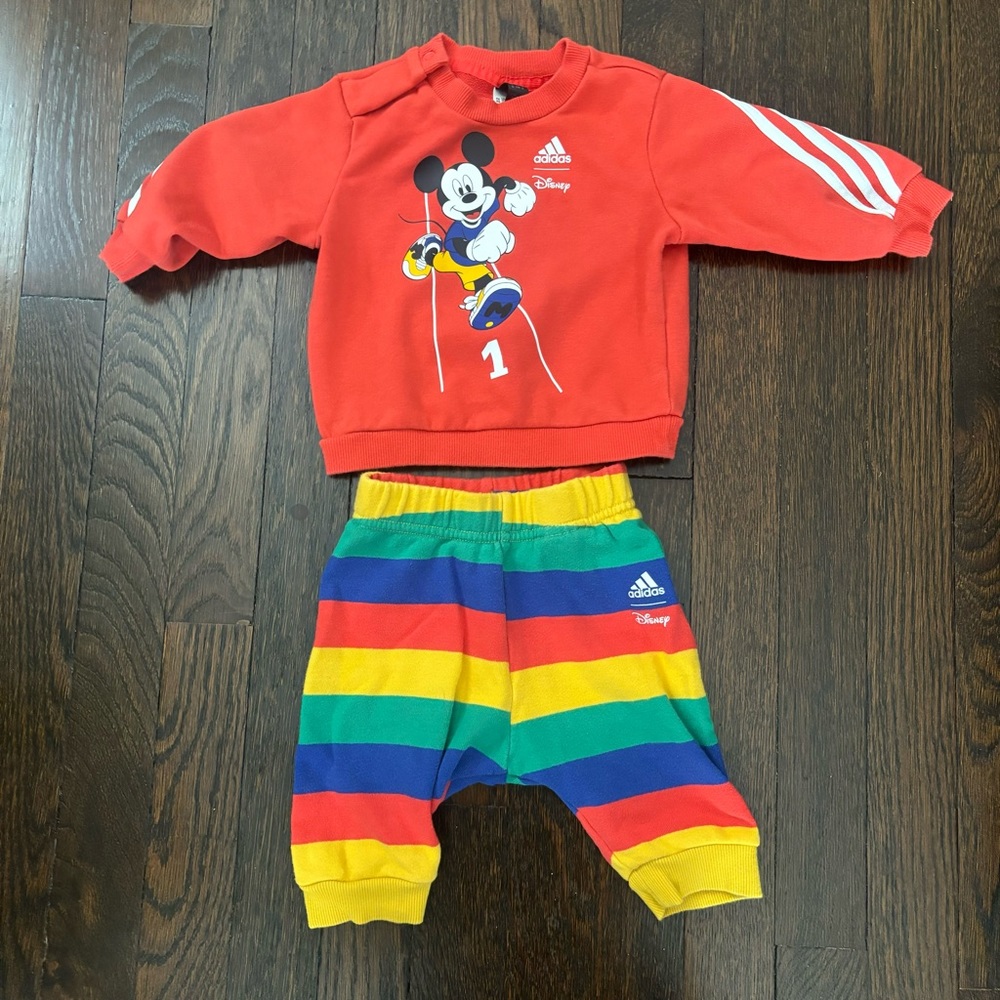 Adidas Mickey Mouse Jogger Set 0-3m